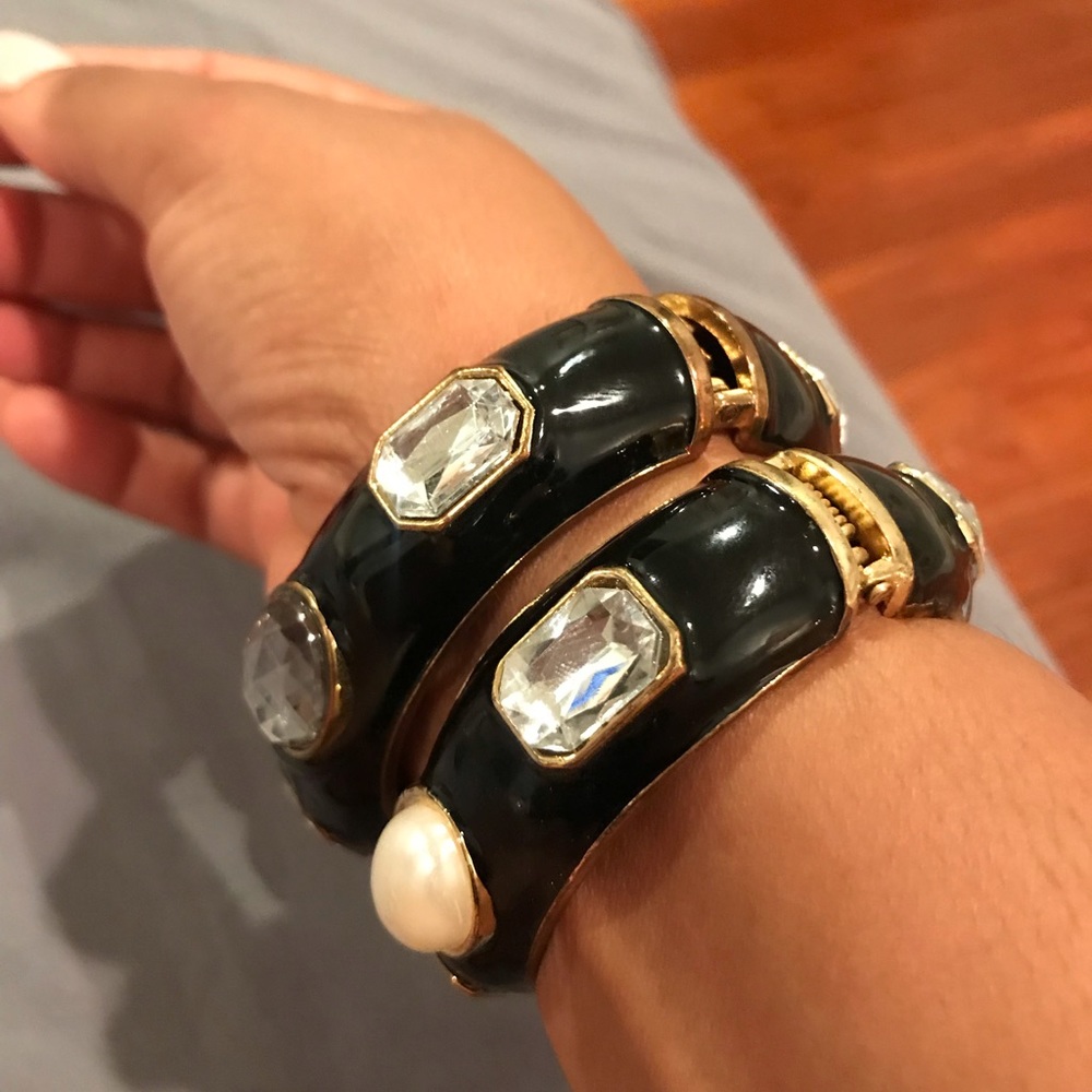 Rhinestone Enamel Bangles